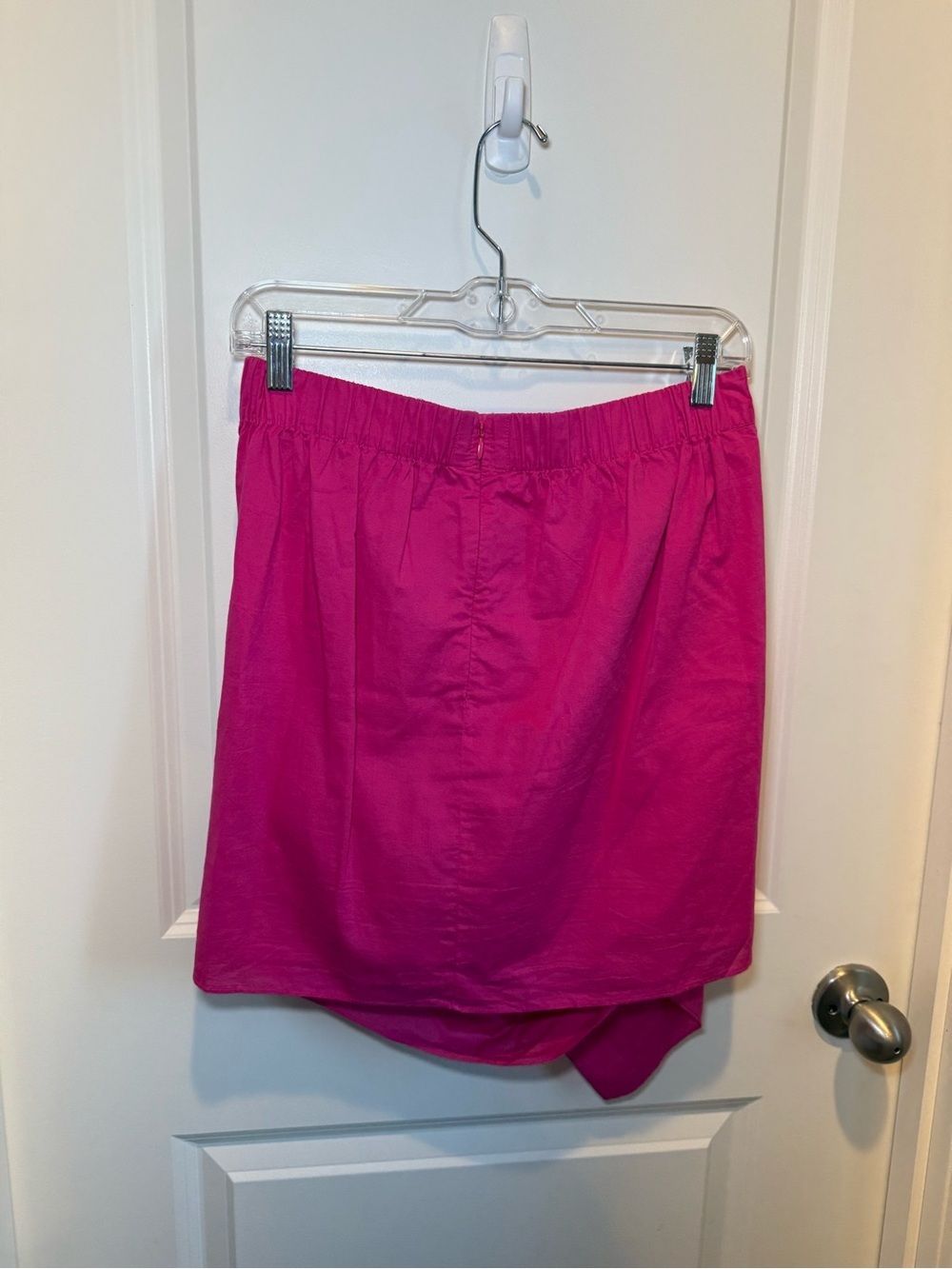 RHODE Hot Pink Ruched Mini Skirt with Side Drape - Picture 5 of 5